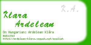 klara ardelean business card
